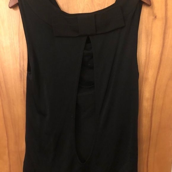 D.E.P.T Black Elegant Cowle  Neck open back  Bow Blouse - Picture 4 of 6